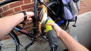 Fahrradschloss offnen Fietsslot openen Fiets Open Slijpen Slotenmaker Den Haag